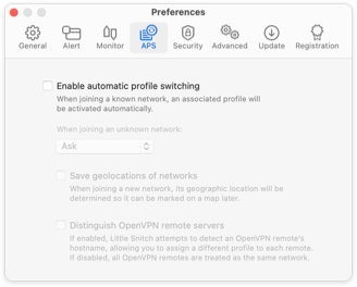 Automatic Profile Switching Preferences