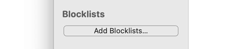 Add Blocklists