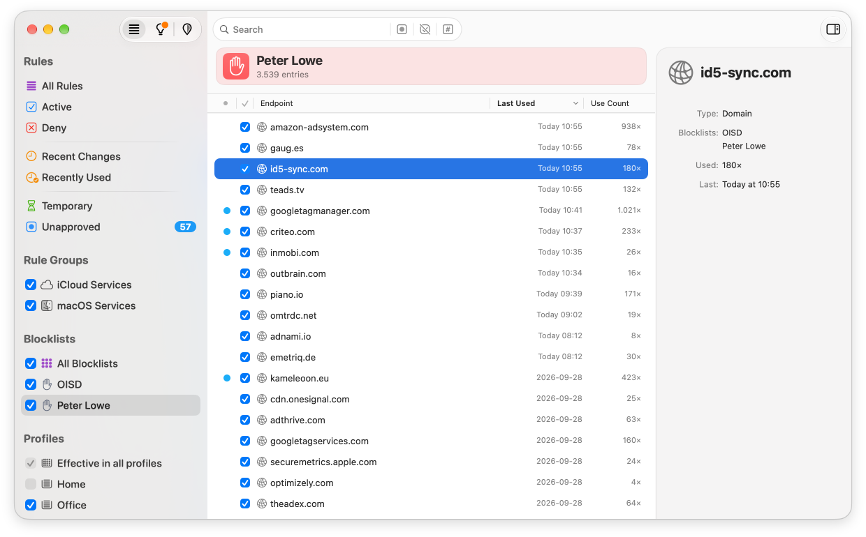 Blocklist Entries