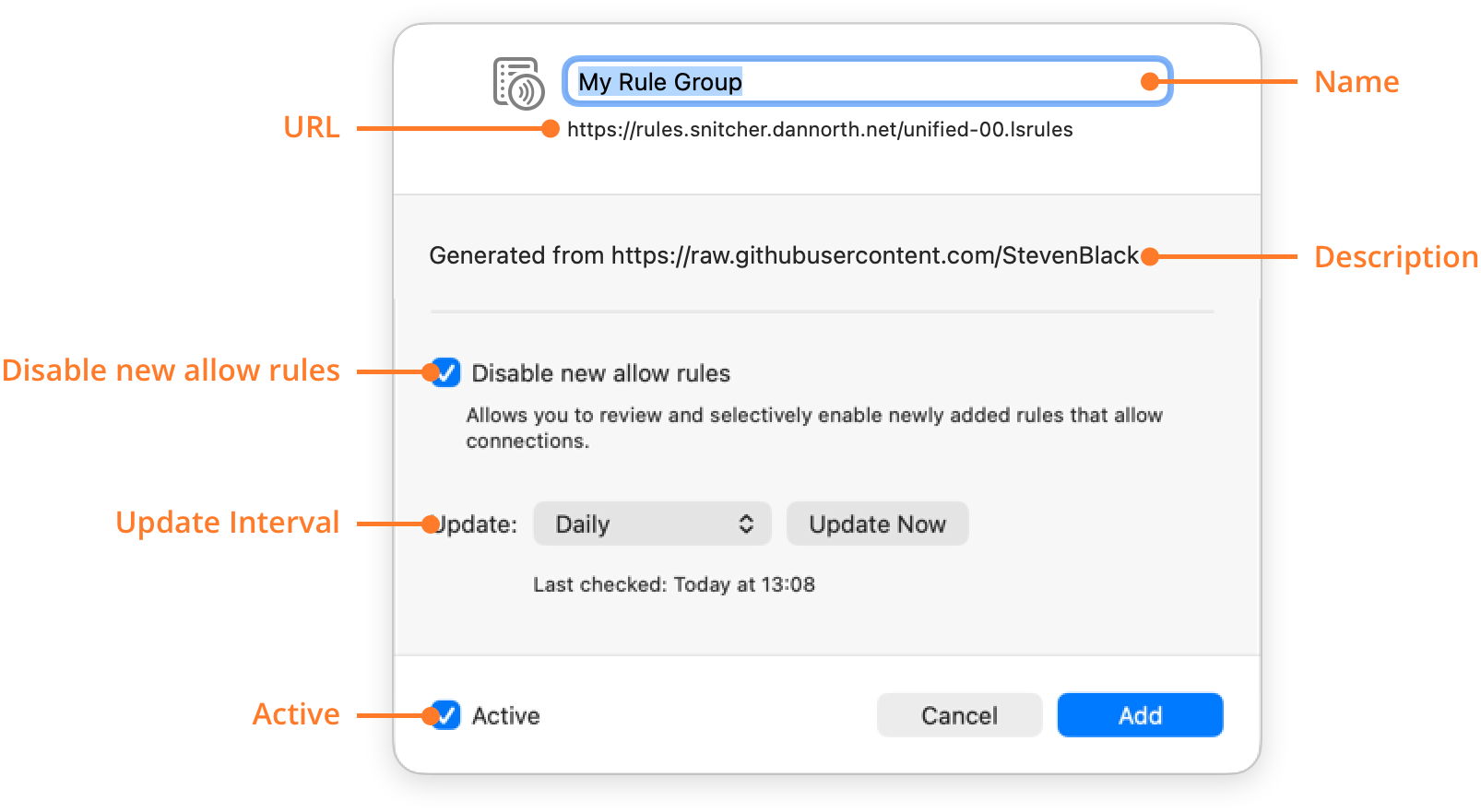 Remote Rule Group Editor