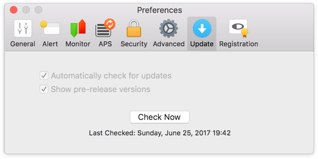 Software Update Preferences