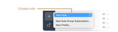 Create Rule Button