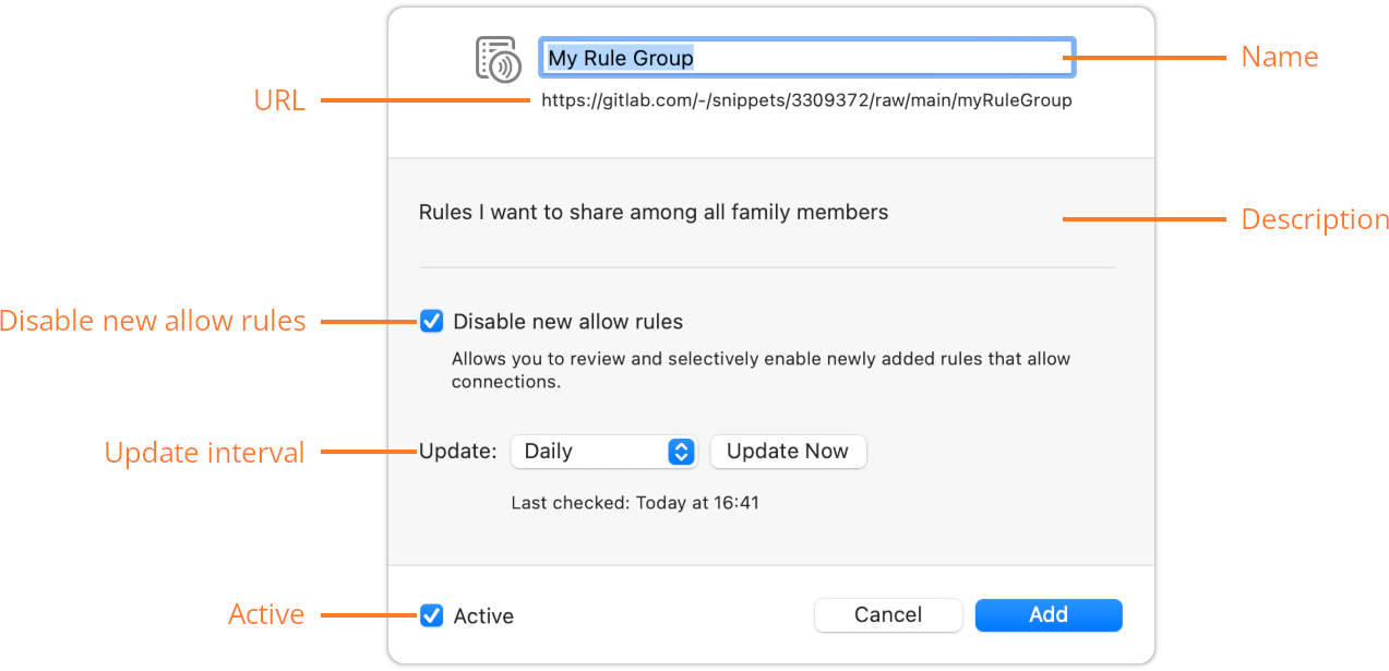 Remote Rule Group Editor