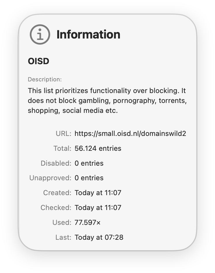 Blocklist Inspector