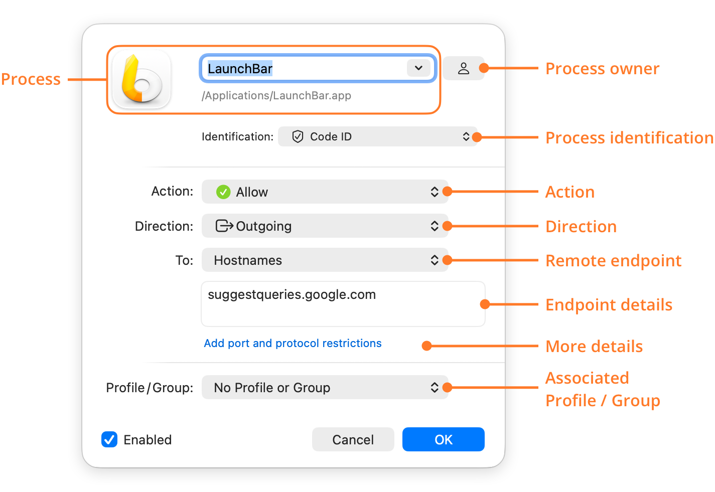 Edit Rule Dialog